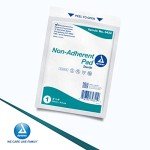 Dynarex Non-Adherent Pads-Sterile, Individually Packaged, Non-Stick Wound and Burn Care, Soft & Highly Absorbent, 3” x 4”, 1 Box of 100 Non-Adherent Pads-Sterile