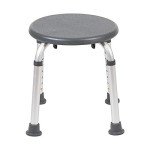 Flash Furniture Hercules Series Aluminum Bath and Shower Chair with Adjustable Height, Anti-Slip Medical Chair, 300 lb. Static Weight Capacity, Gray