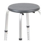 Flash Furniture Hercules Series Aluminum Bath and Shower Chair with Adjustable Height, Anti-Slip Medical Chair, 300 lb. Static Weight Capacity, Gray