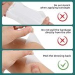 20 Pack Transparent Film Dressing, 4 in x 4.75 in Waterproof Wound Bandage Adhesive Patches for Post Surgical Shower, Transparent Film Dressing for IV Shield and Tattoo Aftercare