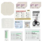 RHINO RESCUE Wound Closure Kit, 6pcs with Dresssings, Wound Closure Strips Without Suture, Stitch Zip Laceration Closure Kit for Cut Care, Adhesive Wound Closure Bandages, HSA/FSA Eligible