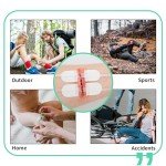 RHINO RESCUE Wound Closure Kit, 6pcs with Dresssings, Wound Closure Strips Without Suture, Stitch Zip Laceration Closure Kit for Cut Care, Adhesive Wound Closure Bandages, HSA/FSA Eligible