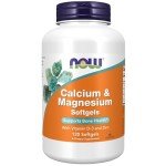 NOW Calcium & Magnesium Softgels, 120 Count