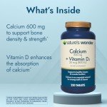 Calcium 600 mg with Vitamin D3 Tablets - 220 Count