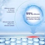 Silicone Scar Sheet, Silicone Scar Tape for Surgery (1.6” x120” Roll-300CM), Silicone Scar Strips, Keloid Treatment, C-Sections, Surgical Scars, C-Section Scars