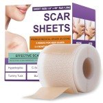 Silicone Scar Sheets,Silicone Scar Tape,Scar Tape For Surgical Scars,Silicone Scar Removal Strips For Surgical,C-Section,Tummy Tuck,Keloid Scars(1.6"X 59" Roll-1.5M) Keloid Bump Removal
