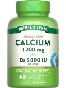 Nature's Truth Calcium 1200mg with Vitamin D3 Softgels