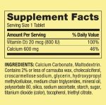 Calcium Plus Vitamin D Tablets 600 mg - 250 Count
