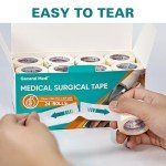 General Medi Soft Paper Surgical Tape 1" x 10.9 Yards, Gentle Adhesion (24 Rolls)