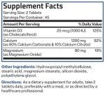 Bronson Calcium 1200 MG with Vitamin D3, 90 Tablets