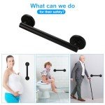 FFHOME Shower Grab Bars, Stainless Steel Wall Mounted 12-Inch Bathroom Grab Bar with Anti-Slip Knurled Grip, Bathroom Grab bar for Seniors, Bathroom Safety Grip, Senior, Elderly, Handicap