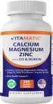 Calcium Magnesium Zinc D3 Boron Supplement Tablets