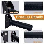 Flip up Grab Bars for Elderly for Wall, 6 inch Folding Doorway Assist Handle, Handicap Grab Bars for Doorframe, Stairs Steps, Mobility Aids for Elderly, Seniors and Alzheimer (Black)