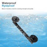 FFHOME Shower Grab Bars, Stainless Steel Wall Mounted 12-Inch Bathroom Grab Bar with Anti-Slip Knurled Grip, Bathroom Grab bar for Seniors, Bathroom Safety Grip, Senior, Elderly, Handicap