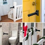 Flip up Grab Bars for Elderly for Wall, 6 inch Folding Doorway Assist Handle, Handicap Grab Bars for Doorframe, Stairs Steps, Mobility Aids for Elderly, Seniors and Alzheimer (Black)