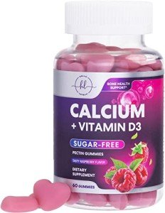 Sugar-Free Calcium Gummies with Vitamin D3 - 60 Count