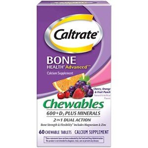 Caltrate Chewables 600 +D3, Sugar-Free, 60 Count