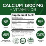 Calcium 1200 mg with Vitamin D3 - 60 Tablets