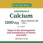 Nature's Bounty 1200mg Calcium Softgels, 100 Count
