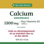 Nature's Bounty 1200mg Calcium Softgels, 100 Count