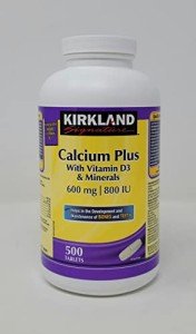 Kirkland Calcium Plus with Vitamin D3, 500 Tabs
