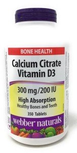 Webber Natural Calcium Citrate Tablets, 350 Count