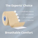 CureTape® Gentle | Kinesiology Tape for Hyper Sensitive Skin | Gentle Adhesion | 100% Hypoallergenic Water Resistant K Tape | for Thin Skin, Elderly or Children | Gentle to Remove | Medical KTape