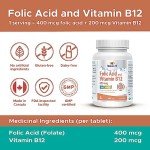 MapleLife Folic Acid & B12 - Energy Support Tablets
