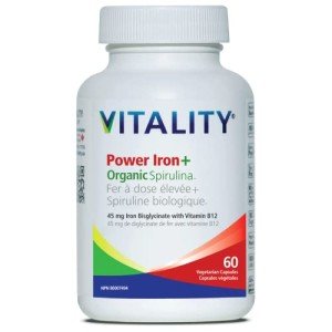 Vitality Power Iron & Spirulina Veg Capsules