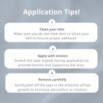 CureTape® Gentle | Kinesiology Tape for Hyper Sensitive Skin | Gentle Adhesion | 100% Hypoallergenic Water Resistant K Tape | for Thin Skin, Elderly or Children | Gentle to Remove | Medical KTape