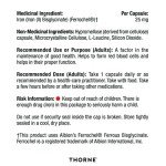 Thorne Iron Bisglycinate - 25 mg Iron Supplement