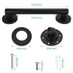 FFHOME Shower Grab Bars, Stainless Steel Wall Mounted 12-Inch Bathroom Grab Bar with Anti-Slip Knurled Grip, Bathroom Grab bar for Seniors, Bathroom Safety Grip, Senior, Elderly, Handicap