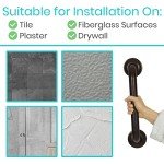 Vive Grab Bar for Bathtubs and Showers - Handicap Bathroom Safety Handrail for Elderly - Wall Senior Rail Handle for Tub, Toilet, Bath