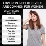Vegan Iron Supplements for Women - 60 Tablets