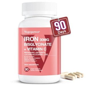 Vegan Iron Bisglycinate with Vitamin C & B12