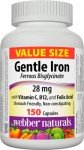 Gentle Iron Supplement with Vitamin C, B12, Folic Acid