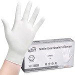 SwiftGrip Disposable Nitrile Exam Gloves, 3-mil, Small, Box of 100, White Nitrile Gloves Disposable Latex Free for Medical, Cleaning, Cooking & Esthetician, Food-Safe, Powder-Free, Non-Sterile