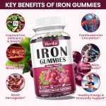 Iron Gummies for Energy Support - Vegan, 60 Count
