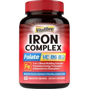 Iron Supplement with Vitamins for Energy Support – 60 Vegan Caps