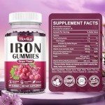 Iron Gummies for Energy Support - Vegan, 60 Count