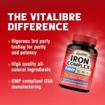 Iron Supplement with Vitamins for Energy Support – 60 Vegan Caps