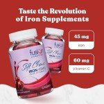 Cherry Flavor Iron Supplements - 60 Count Pack