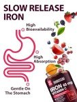 High Potency Iron Supplement with Vitamin C, 60 Tabs