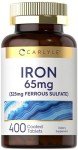 Carlyle High Potency Iron Ferrous Sulfate 65 mg