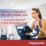 Vegepower Iron Bisglycinate Supplement with Vitamin Boost