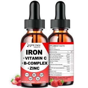 Vegan Liquid Iron Supplement with Vitamin C & B