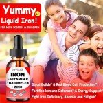 Vegan Liquid Iron Supplement with Vitamin C & B