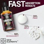 Iron Supplement with Vitamin B12 Boost