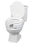 Elevated Elongated Toilet Seat with Secure-Bolt Hinges