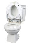 Elevated Elongated Toilet Seat with Secure-Bolt Hinges